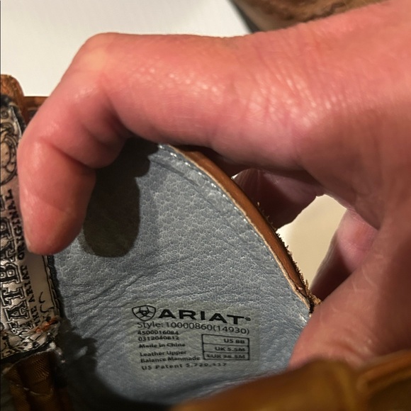 Ariat Chestnut Brown Leather Western Short Cowboy Boots - Picture 4 of 4